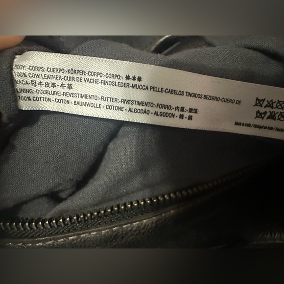 NWT Free People Atlas Leather Tote Black Oversized Slouchy Shoulder Bag - Picture 15 of 15